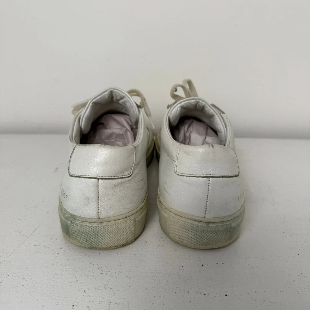 Common Projects Original Achilles Low White Leather Sneakers Mens 43 1528 0506